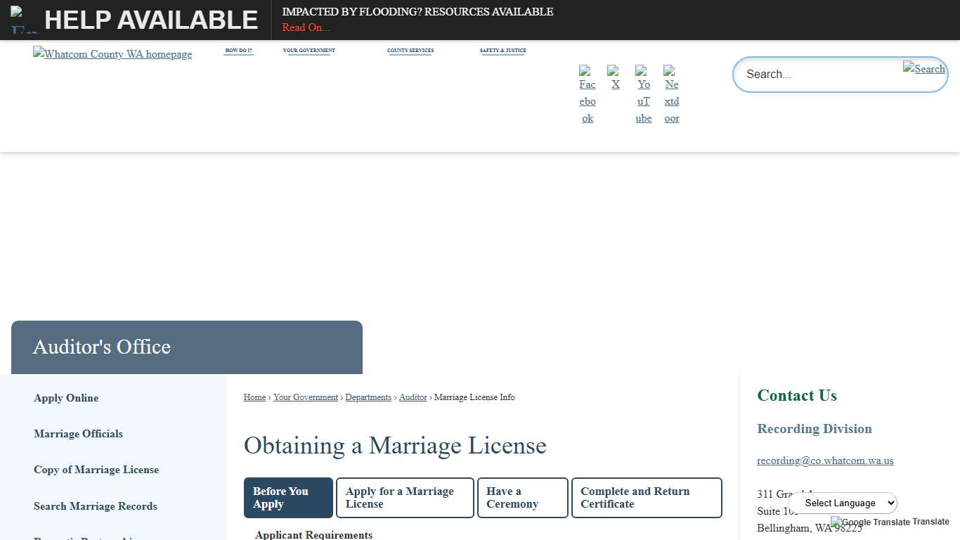 Obtaining a Marriage License Whatcom County, WA - Official Website
